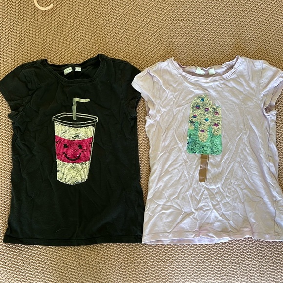 ✨TWO PACK✨ Girls Set of Flippy Sequin Shirts From Gap | Girls Size M - Picture 4 of 4